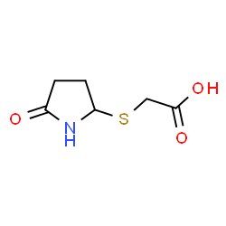 ChemSpider 2D Image | [(5-Oxo-2-pyrrolidinyl)sulfanyl]acetic acid | C6H9NO3S