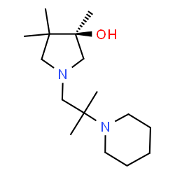 ChemSpider 2D Image | (3R)-3,4,4-Trimethyl-1-[2-methyl-2-(1-piperidinyl)propyl]-3-pyrrolidinol | C16H32N2O