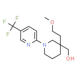 ChemSpider 2D Image | {3-(2-Methoxyethyl)-1-[5-(trifluoromethyl)-2-pyridinyl]-3-piperidinyl}methanol | C15H21F3N2O2
