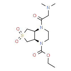 ChemSpider 2D Image | Ethyl (4aS,7aR)-4-(N,N-dimethylglycyl)hexahydrothieno[3,4-b]pyrazine-1(2H)-carboxylate 6,6-dioxide | C13H23N3O5S