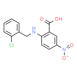 ChemSpider 2D Image | 2-(2-Chloro-benzylamino)-5-nitro-benzoic acid | C14H11ClN2O4