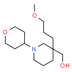 ChemSpider 2D Image | [3-(3-Methoxypropyl)-1-(tetrahydro-2H-pyran-4-yl)-3-piperidinyl]methanol | C15H29NO3