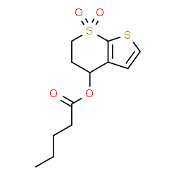 ChemSpider 2D Image | 7,7-Dioxido-5,6-dihydro-4H-thieno[2,3-b]thiopyran-4-yl valerate | C12H16O4S2