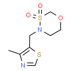 ChemSpider 2D Image | 4-[(4-Methyl-1,3-thiazol-5-yl)methyl]-1,3,4-oxathiazinane 3,3-dioxide | C8H12N2O3S2