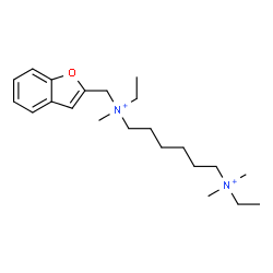 ChemSpider 2D Image | N-(1-Benzofuran-2-ylmethyl)-N,N'-diethyl-N,N',N'-trimethyl-1,6-hexanediaminium | C22H38N2O
