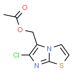 ChemSpider 2D Image | (6-Chloroimidazo[2,1-b][1,3]thiazol-5-yl)methyl acetate | C8H7ClN2O2S