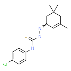 ChemSpider 2D Image | N-(4-Chlorophenyl)-2-(3,5,5-trimethyl-2-cyclohexen-1-ylidene)hydrazinecarbothioamide | C16H20ClN3S