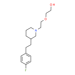 ChemSpider 2D Image | 2-(2-{3-[2-(4-Fluorophenyl)ethyl]-1-piperidinyl}ethoxy)ethanol | C17H26FNO2