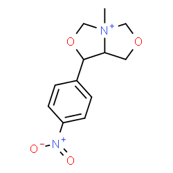 ChemSpider 2D Image | 4-Methyl-1-(4-nitrophenyl)dihydro-1H-[1,3]oxazolo[3,4-c][1,3]oxazol-4-ium | C12H15N2O4