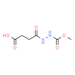 ChemSpider 2D Image | 4-[2-(Methoxycarbonyl)hydrazino]-4-oxobutanoic acid | C6H10N2O5