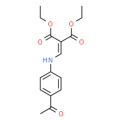 ChemSpider 2D Image | Diethyl {[(4-acetylphenyl)amino]methylene}malonate | C16H19NO5