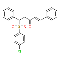ChemSpider 2D Image | (1E)-5-[(4-Chlorophenyl)sulfonyl]-1,5-diphenyl-1-penten-3-one | C23H19ClO3S