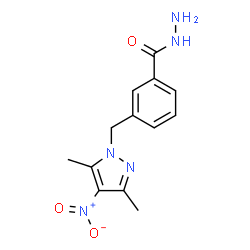 ChemSpider 2D Image | 3-[(3,5-Dimethyl-4-nitro-1H-pyrazol-1-yl)methyl]benzohydrazide | C13H15N5O3