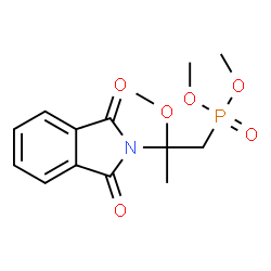ChemSpider 2D Image | Dimethyl [2-(1,3-dioxo-1,3-dihydro-2H-isoindol-2-yl)-2-methoxypropyl]phosphonate | C14H18NO6P