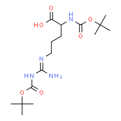 ChemSpider 2D Image | (E)-N~5~-[Amino({[(2-methyl-2-propanyl)oxy]carbonyl}amino)methylene]-N~2~-{[(2-methyl-2-propanyl)oxy]carbonyl}ornithine | C16H30N4O6