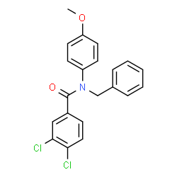 ChemSpider 2D Image | N-Benzyl-3,4-dichloro-N-(4-methoxyphenyl)benzamide | C21H17Cl2NO2