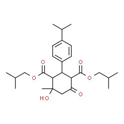 ChemSpider 2D Image | Diisobutyl 4-hydroxy-2-(4-isopropylphenyl)-4-methyl-6-oxo-1,3-cyclohexanedicarboxylate | C26H38O6