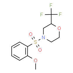ChemSpider 2D Image | 4-[(2-Methoxyphenyl)sulfonyl]-2-(trifluoromethyl)morpholine | C12H14F3NO4S