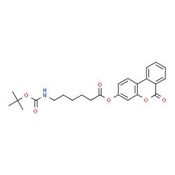 ChemSpider 2D Image | 6-Oxo-6H-benzo[c]chromen-3-yl 6-({[(2-methyl-2-propanyl)oxy]carbonyl}amino)hexanoate | C24H27NO6