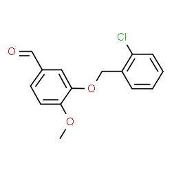 ChemSpider 2D Image | 3-(2-Chloro-benzyloxy)-4-methoxy-benzaldehyde | C15H13ClO3