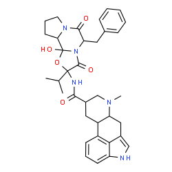 ChemSpider 2D Image | 5'-Benzyl-12'-hydroxy-2'-isopropyl-3',6',18-trioxo-9,10-dihydroergotaman | C35H41N5O5