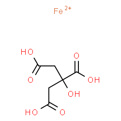 ChemSpider 2D Image | 1,2,3-Propanetricarboxylic acid, 2-hydroxy-, iron(2+) salt (1:1) | C6H8FeO7