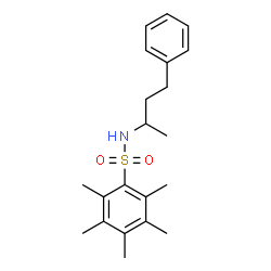ChemSpider 2D Image | 2,3,4,5,6-Pentamethyl-N-(4-phenyl-2-butanyl)benzenesulfonamide | C21H29NO2S