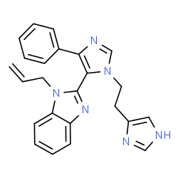 ChemSpider 2D Image | 1-Allyl-2-{1-[2-(1H-imidazol-4-yl)ethyl]-4-phenyl-1H-imidazol-5-yl}-1H-benzimidazole | C24H22N6