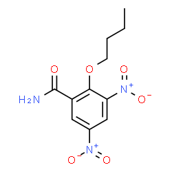 ChemSpider 2D Image | 2-Butoxy-3,5-dinitrobenzamide | C11H13N3O6