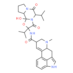 ChemSpider 2D Image | 12'-Hydroxy-2',5'-diisopropyl-3',6',18-trioxoergotaman | C31H39N5O5