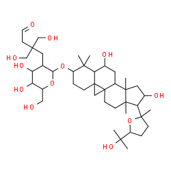 ChemSpider 2D Image | 6,16,25-Trihydroxy-20,24-epoxy-9,19-cyclolanostan-3-yl 2-[2,2-bis(hydroxymethyl)-4-oxobutyl]-2-deoxyhexopyranoside | C42H70O12