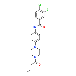 ChemSpider 2D Image | N-[4-(4-Butyryl-1-piperazinyl)phenyl]-3,4-dichlorobenzamide | C21H23Cl2N3O2