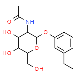 ChemSpider 2D Image | 3-Ethylphenyl 2-acetamido-2-deoxyhexopyranoside | C16H23NO6