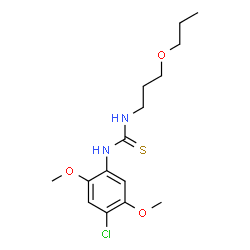 ChemSpider 2D Image | 1-(4-Chloro-2,5-dimethoxyphenyl)-3-(3-propoxypropyl)thiourea | C15H23ClN2O3S