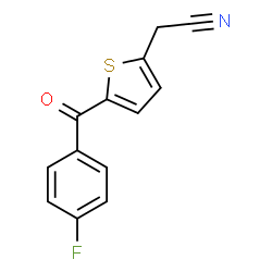 ChemSpider 2D Image | [5-(4-Fluorobenzoyl)-2-thienyl]acetonitrile | C13H8FNOS