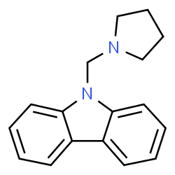 ChemSpider 2D Image | 9-(1-Pyrrolidinylmethyl)-9H-carbazole | C17H18N2