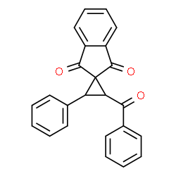 ChemSpider 2D Image | 2-Benzoyl-3-phenylspiro[cyclopropane-1,2'-indene]-1',3'-dione | C24H16O3