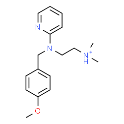 ChemSpider 2D Image | 2-[(4-Methoxybenzyl)(2-pyridinyl)amino]-N,N-dimethylethanaminium | C17H24N3O