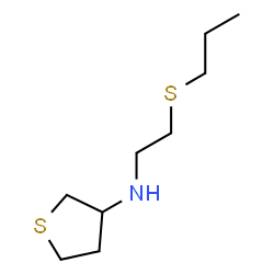 ChemSpider 2D Image | N-[2-(Propylsulfanyl)ethyl]tetrahydro-3-thiophenamine | C9H19NS2
