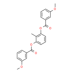 ChemSpider 2D Image | 2-Methyl-1,3-phenylene bis(3-methoxybenzoate) | C23H20O6