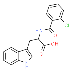 ChemSpider 2D Image | N-(2-Chlorobenzoyl)tryptophan | C18H15ClN2O3