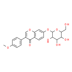 ChemSpider 2D Image | 3-(4-Methoxyphenyl)-4-oxo-4H-chromen-7-yl hexopyranoside | C22H22O9