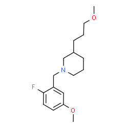 ChemSpider 2D Image | 1-(2-Fluoro-5-methoxybenzyl)-3-(3-methoxypropyl)piperidine | C17H26FNO2