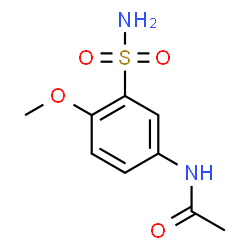 ChemSpider 2D Image | N-(4-Methoxy-3-sulfamoylphenyl)acetamide | C9H12N2O4S