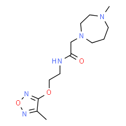 ChemSpider 2D Image | 2-(4-Methyl-1,4-diazepan-1-yl)-N-{2-[(4-methyl-1,2,5-oxadiazol-3-yl)oxy]ethyl}acetamide | C13H23N5O3