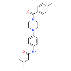 ChemSpider 2D Image | 3-Methyl-N-{4-[4-(4-methylbenzoyl)-1-piperazinyl]phenyl}butanamide | C23H29N3O2