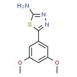 ChemSpider 2D Image | 5-(3,5-Dimethoxyphenyl)-1,3,4-thiadiazol-2-amine | C10H11N3O2S
