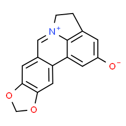 ChemSpider 2D Image | 4,5-Dihydro[1,3]dioxolo[4,5-j]pyrrolo[3,2,1-de]phenanthridin-6-ium-2-olate | C16H11NO3