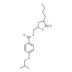 ChemSpider 2D Image | (4-Butyl-5-oxotetrahydro-2-furanyl)methyl 4-isobutoxybenzoate | C20H28O5