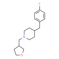 ChemSpider 2D Image | 4-(4-Fluorobenzyl)-1-(tetrahydro-3-furanylmethyl)piperidine | C17H24FNO